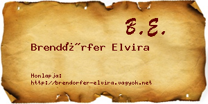 Brendörfer Elvira névjegykártya